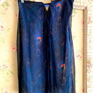 Elizabeth and James silk peacock 🦚 mini dress small